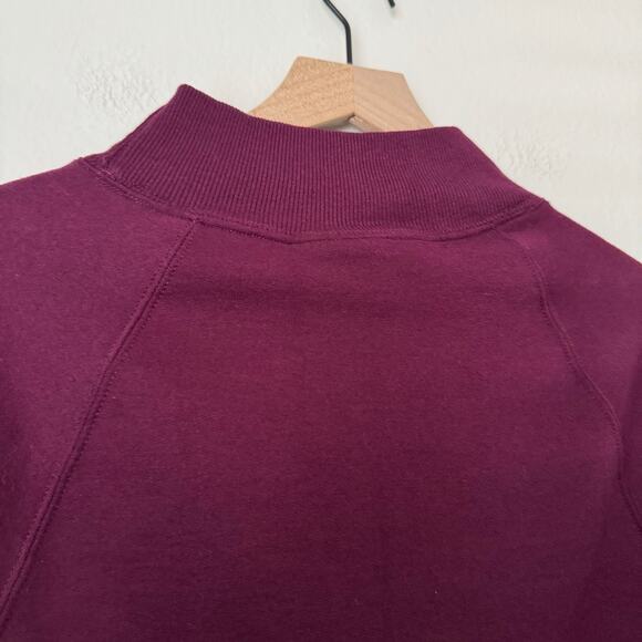 Champion Athletics Womens Berry Mock Neck Sweater Longsleeve Pullover Size Large - Picture 9 of 11